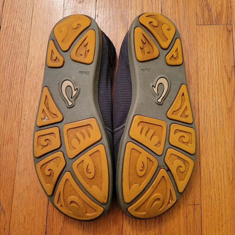 Olukai‎ NOHEA Mesh Slip On Shoes 11 Gray Loafers Convertible